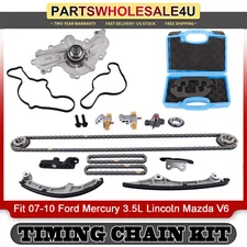 Timing Chain Water Pump w/Tools Set Fit 07-10 Ford Mercury 3.5L Lincoln Mazda V6