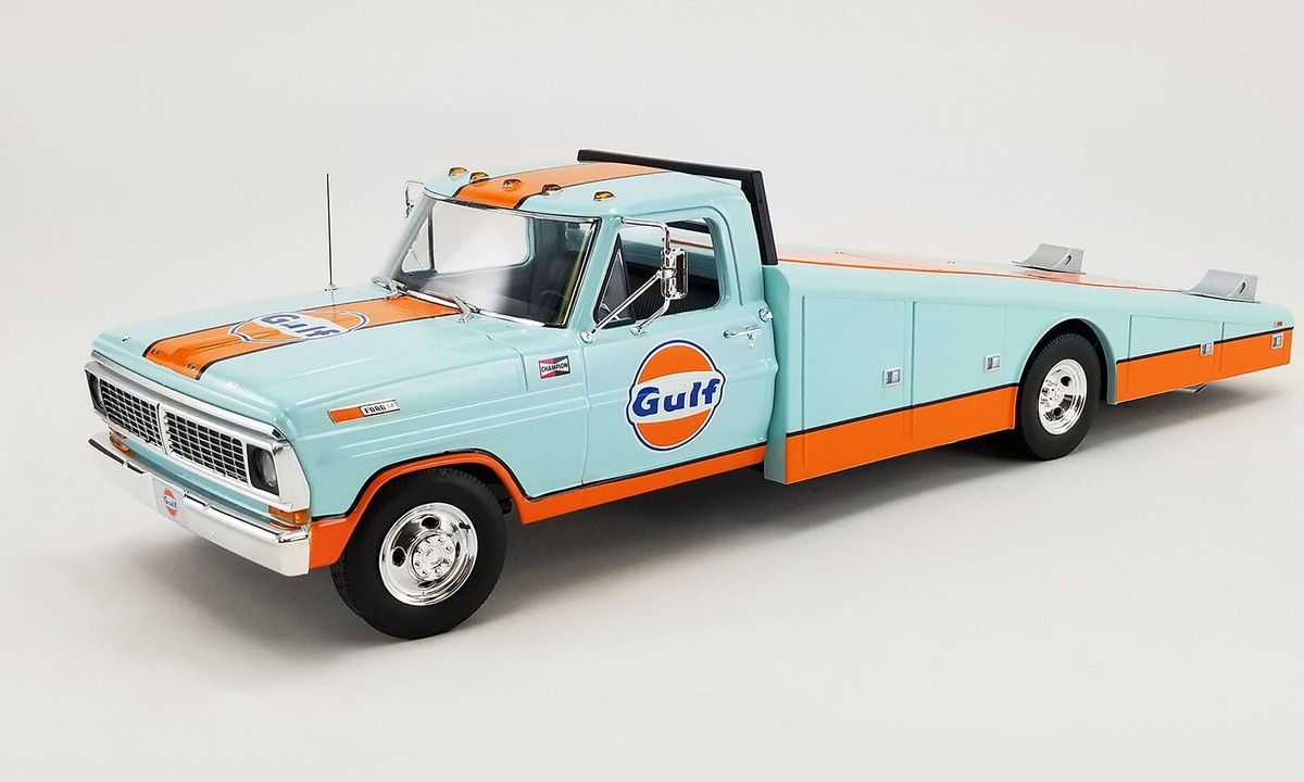 acme/'70 Fordフォード F-350 RAMP TRUCK 1/18 GULF 1970 FORD F-350 RAMP TRUCK 1:18 ACME VINTAGE CAR HAULER