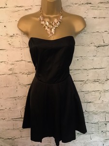 strapless fit and flare mini dress