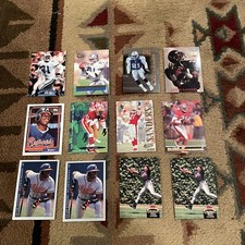Lot of 12 Deion Sanders cards FOOTBALL & BASEBALL
