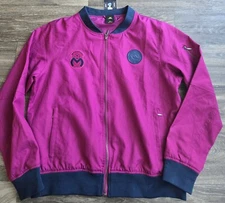 Pirma Monarcas Morelia Full-Zip Bomber Jacket Pink/Navy Blue Mens Size Large 