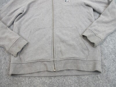 Lacoste Sweater Mens Adult Large Gray Hoodie Casual Full Zip Sweatshirt