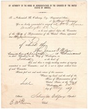 Congressional Subpoena for Witness in Impeachment Inquiry into Andrew Johnson