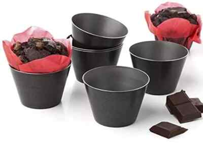 Maxi Nature Puddingform 6er Set Cupcakeformen Antihaft und Spülmaschinenfest