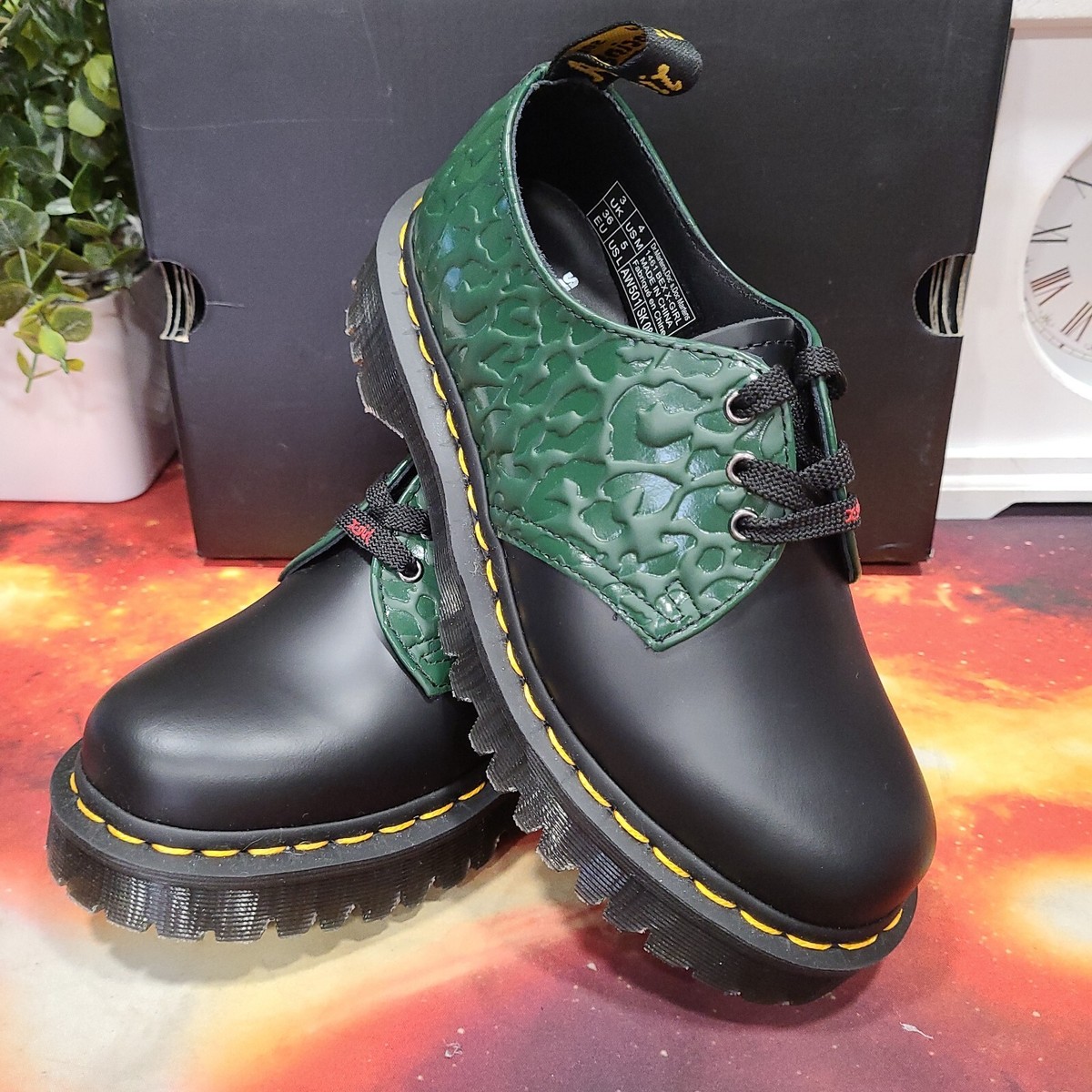 NEW* Dr Martens 1461 Bex X-Girl Platform Black/Green Shoes NEW* Dr Martens 1461 Bex X-Girl Platform Black/Green Shoes
