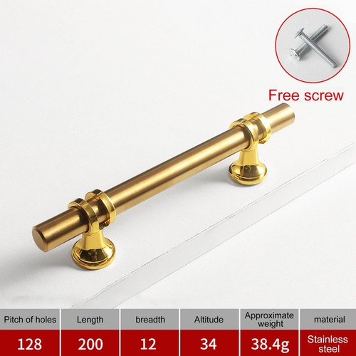 Door Pull Hand With Screws Solid Drawer Handle Accessories Handle - Picture 13 of 56