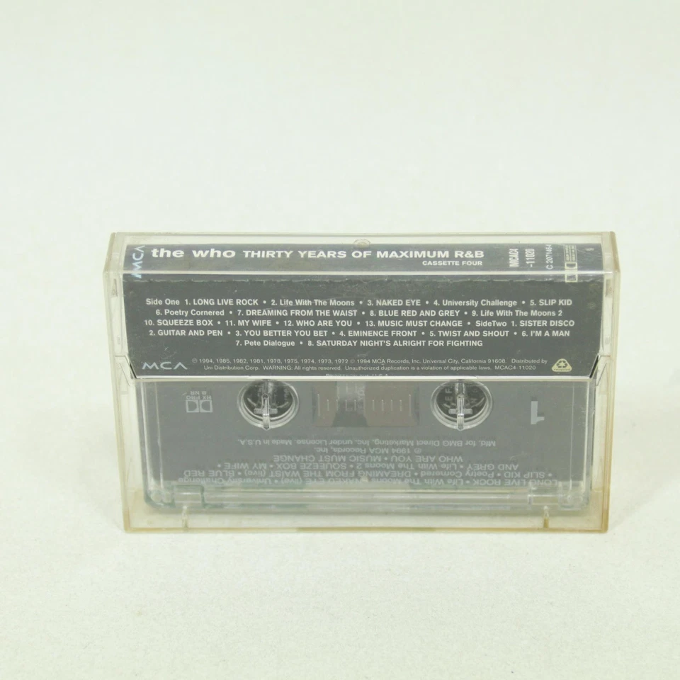 Vintage The Who Cassette Thirty Years of Maximum R&B 1994 Rock Album MCA Tape - Image 3 of 3