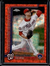2025 Topps Chrome LogoFractor MacKenzie Gore Orange Refractor #/25 Nationals