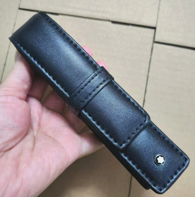 Montblanc Black Leather Pen Pouch Case Holder Luxury Meisterstück (No Box)