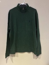 Polo Ralph Lauren Quarter Zip Pullover Sweater Green Men  s Large- NWT