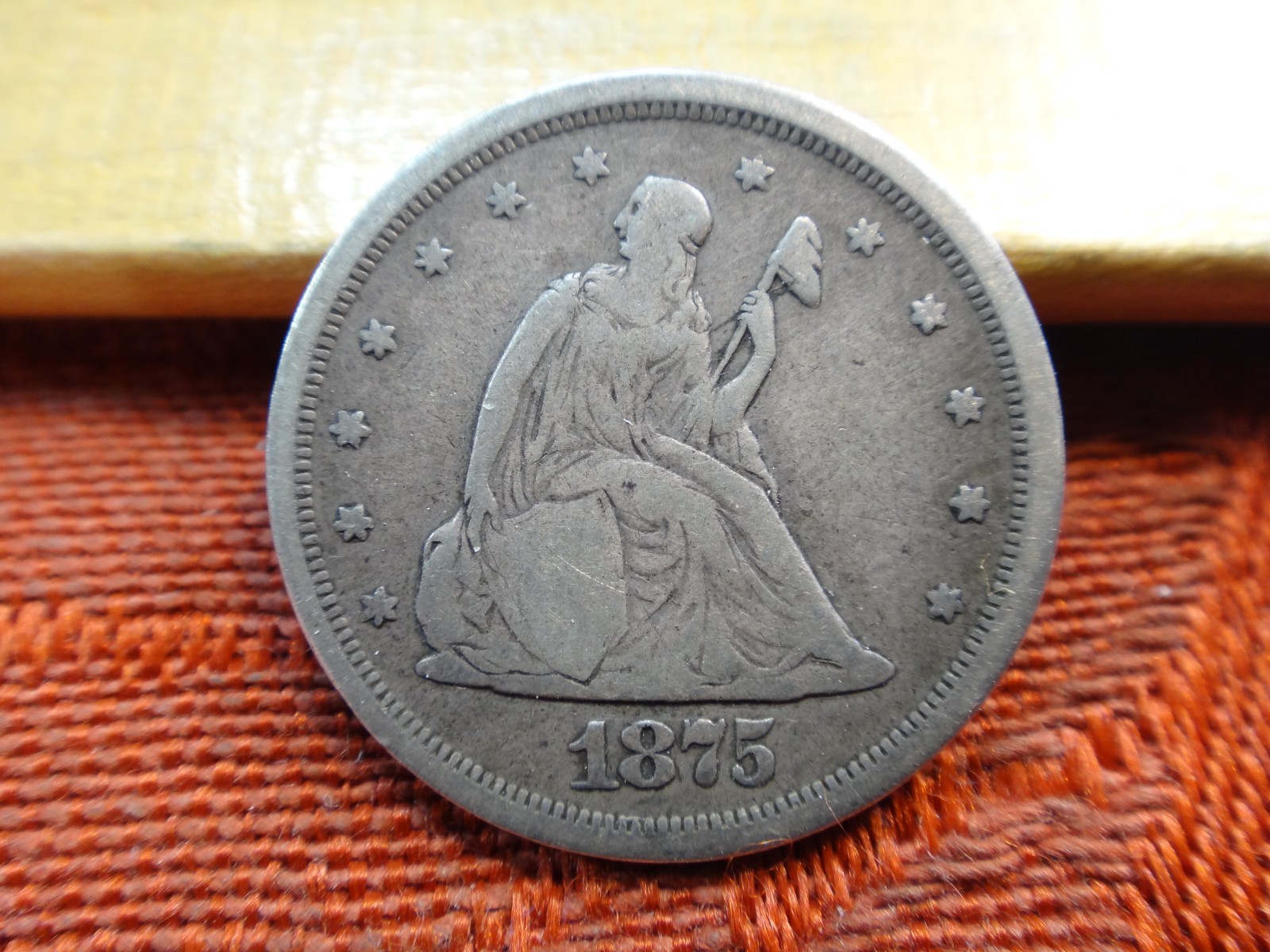 1875-S United States 90% Silver Seated Liberty Twenty Cent Piece 20c