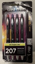 Uniball Signo 207 Gel Pen 4 Pack, 0.7mm Medium Gel Ink Pens - Free Shipping