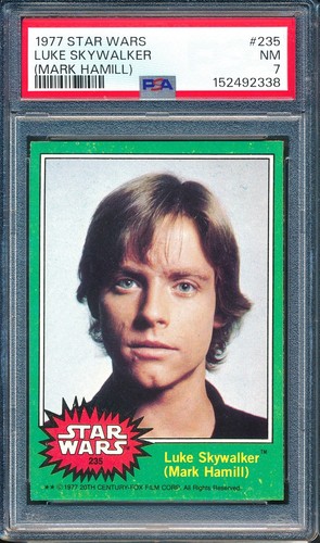 1977 Topps Star Wars #235 Luke Skywalker (Mark Hamill) — PSA 7