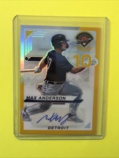 2025 Panini Prospect Edition Max Anderson #149 Gold Prizm Auto 1/10 Bookend