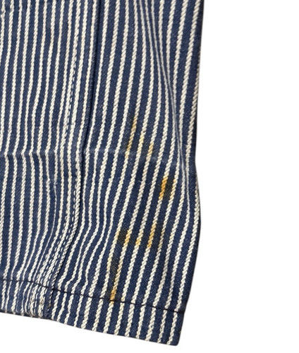 Vintage Big Smith Hickory Stripe Engineer Jeans Pants Converted Overalls 38x28 - Picture 20 of 21