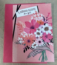 Happy Birthday Greeting Card W/ Envelope ~ For Her ~ Religious