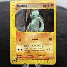 Nintendo Pokemon TCG Machop 117/165 Expedition Base Set Reverse Holo Rare LP