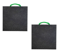 2PK 18"x18"x3" Thick Outrigger Pad w/ Ergonomic Handle Black Stabilizing Jack