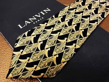 LANVIN Luxury Necktie Tie Ties Mens Unisex ALL SILK 100 Multicolor Gorgeous L137