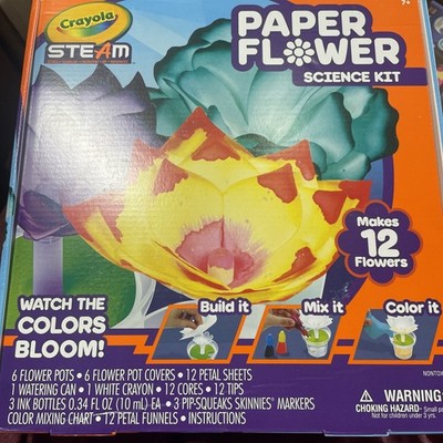 Crayola Paper Flower Science Kit, Color Changing Flowers, Kids Ages 7+ - B1