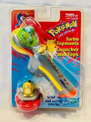 1990's Pokémon Squirtle Psyduck Turbo Topmania Launcher Tiger Electronics