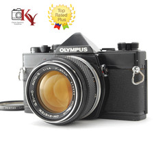 MINT Olympus OM-1 Black SLR 35mm Film Camera G.Zuiko 50mm f1.4 Lens From JAPAN