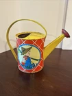 Vintage Ohio Art Metal Watering Can Boy And Girl Gardening