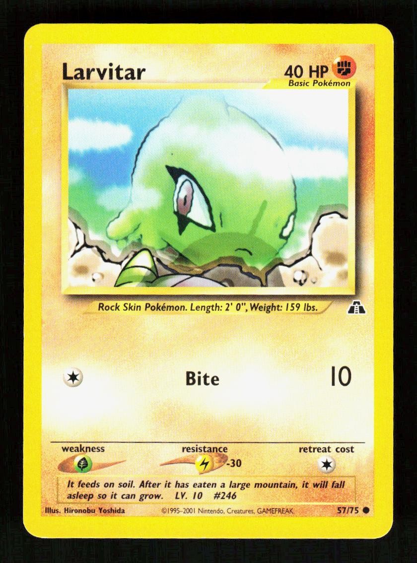 Larvitar 57/75 Common Neo Discovery Pokemon Unlimited NM