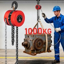 1T Kapazit&auml;t Kettenzug Seilzug Kran Handseilwinde 3m Hub Mechanischer Lastbremse