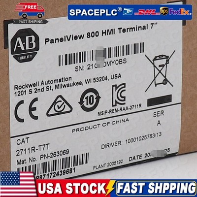 NEW PLC 2711R-T7T PANELVIEW 800 7-INCH HMI TERMINAL New AB 2711R T7T US