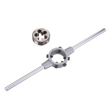 M16 x 1.5 Threading Die and 38mm M12-M16 Round Holder Die Stock Wrench Set