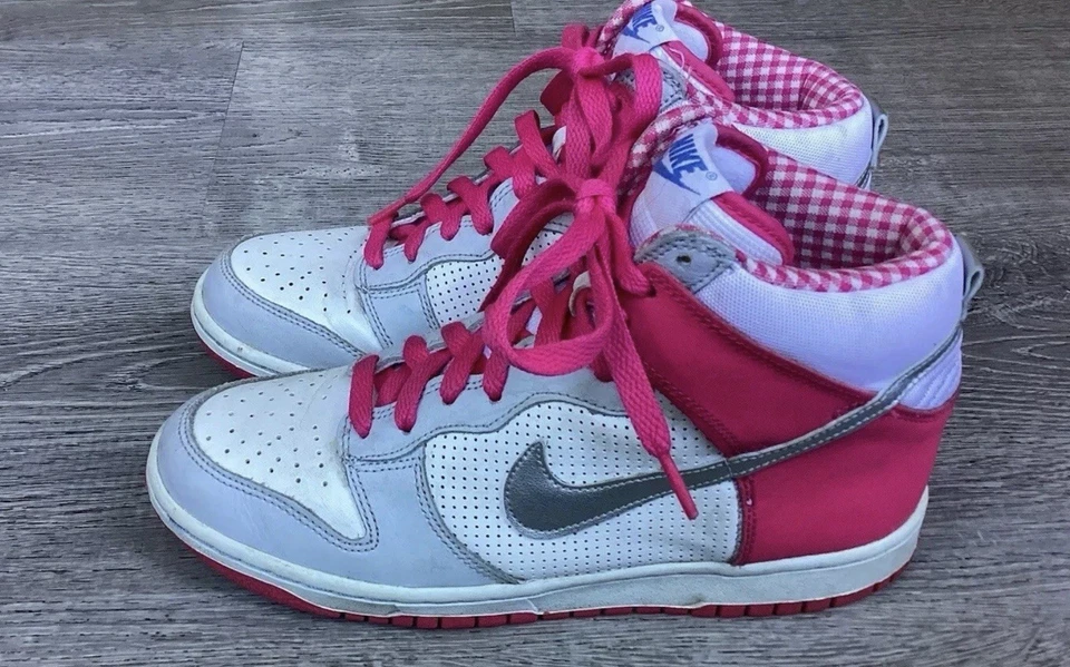Nike Dunk High Pink/White Sneakers US Youth GS Size 6Y 6 316604-115 Shoes - Image 4 of 4