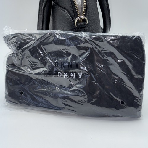 DKNY Whitney Large Dome Satchel Pebble Leather Black W/dust Protector NWT (M) - Picture 10 of 10