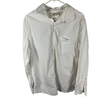 Mens Large White Banana Republic Dress Shirt Good Condition i2/3 