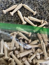 100 -  1-3/4" Mini Wooden Shaker Pegs  Unfinished Birch