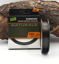 Fox EDGE Naturals Submerge Treccia 35lb 300m 15,8kg Intrecciato Affondamento