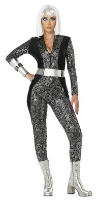 Cyber Jumpsuit Alien Adult Women Costume | eBay