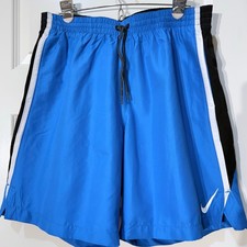 Nike Swim Trunks / Shorts, Blue with White and Black, Men's Size M
