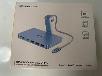 MINISOPURU USB-C Multifunktions-Dockingstation - für iMac 24'' - benötigt eine M.2 NVME SSD 10Gbps