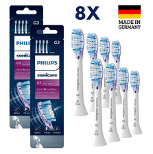 8 Pcs Philips Sonicare G3 Premium GumCare ErsatzZahnbürstenkopf W2 C1 Weiß DE