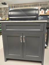 Chatsworth Graphite 810mm Vanity without White Marble Basin Top Chrome Handles