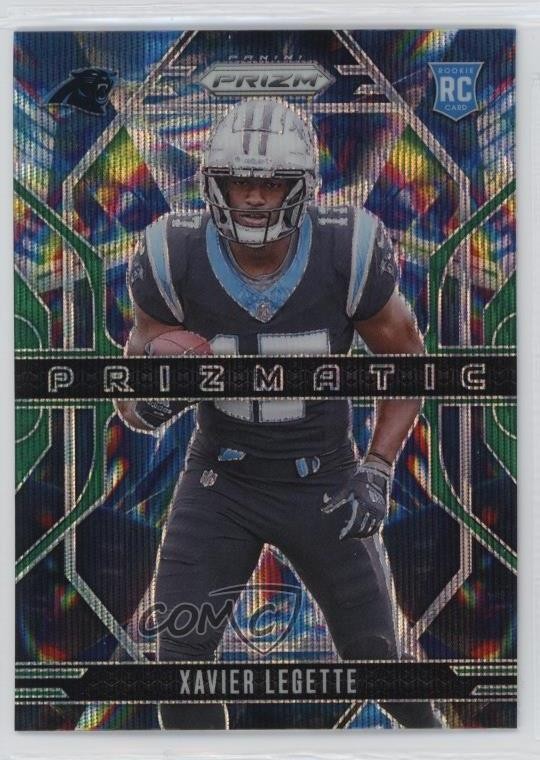 2024 Panini Prizm Prizmatic Green Wave Prizm Xavier Legette #16 Rookie RC 1by