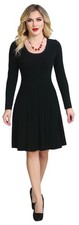 Sweater DRESS Black Long Sleeve Connected Apparel Women's WOMAN'S Size Small
