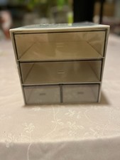 4 Drawer Organizer Cube Makeup Art Supplies White New Organize