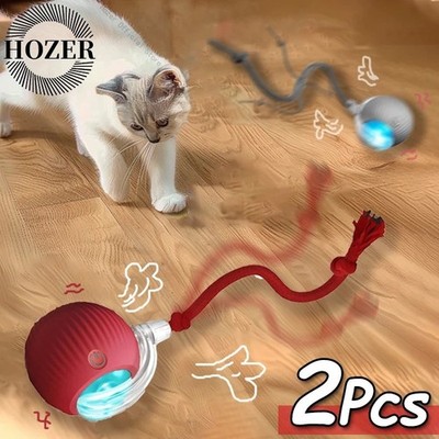 AUTOMATISCHER ROLLENDER BALL INTELLIGENTES HAUSTIERSPIELZEUG ELEKTRISCH SELBSTBEWEGLICH KATZE HUND KÄTZCHEN SPIEL UK