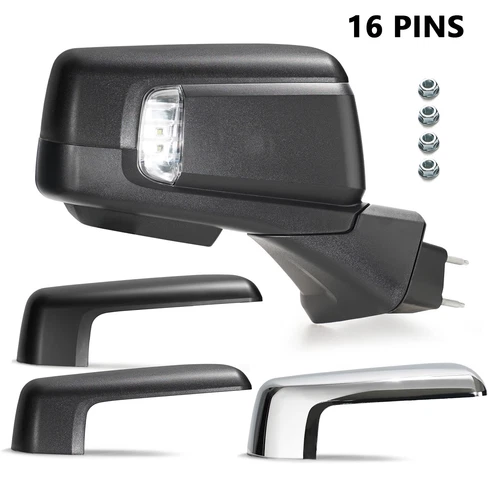 Right Side Mirror w/BSD w/Memory For 2019-2021 Chevy Silverado 1500 16 Pins
