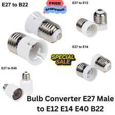 E27 to B22 Light Bulb Socket Adapter Bayonet to Screw Base Converter Lamp Holder