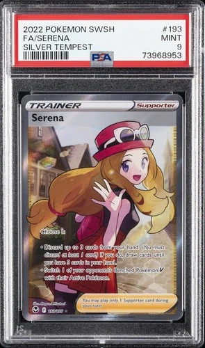 2022 POKEMON SWORD & SHIELD SILVER TEMPEST #193 FULL ART/SERENA PSA 9
