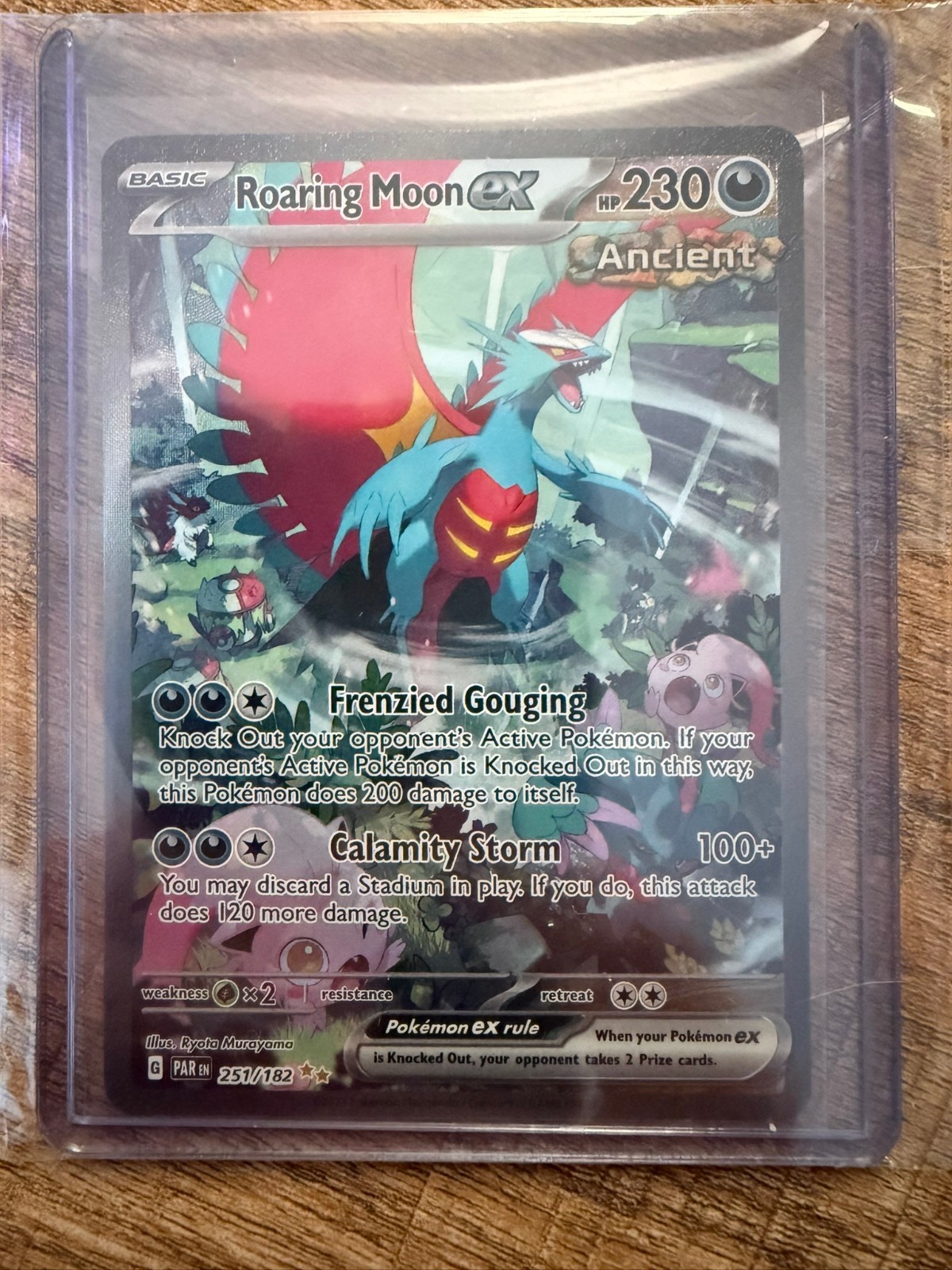 POKEMON Paradox Rift ROARING MOON EX 251/182 Special Illustration Rare NM