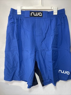 RUJA BattleFlex MMA Shorts Blue/Black MMA Grappling BJJ Training Size XXL New
